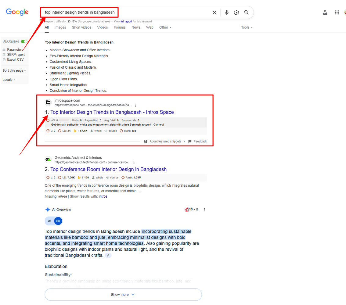 Drive #1 Google Rankings for Bangladeshi Brands Intros space — image 3